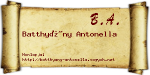 Batthyány Antonella névjegykártya